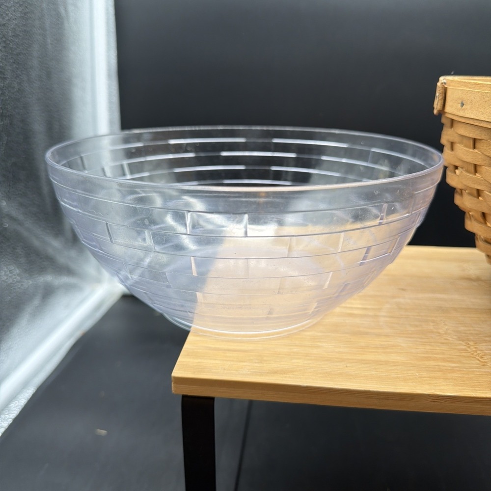 Longaberger 2002 Bowl Basket 9"Basket, 8" Hard Bowl - Picture 9 of 11